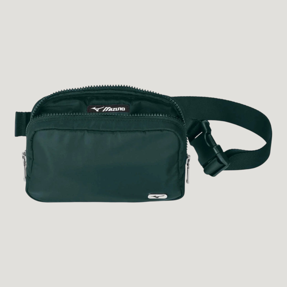 Cangurera Mizuno Runbird Belt Bag con compartimento abierto y correa ajustable