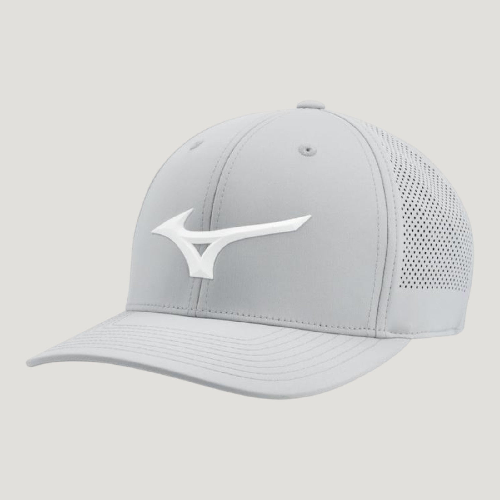 TOUR VENT SNAPBACK GOLF HAT LIGHT GREY-WHITE UNISEX 260391_9N00_01